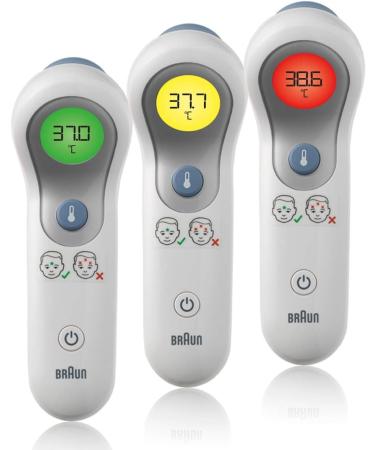 Braun BNT300CA No-Touch and Forehead Thermometer with Colour Coded Display for Baby Children and Adults No. 1 Brand Among Pediatricians and Moms - Buy Online on SooperMarket.com