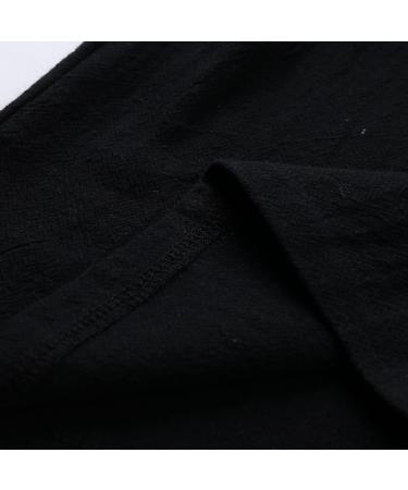 Gufesf Women's Cotton Linen Palazzo Pants - High Waisted Wide Leg Trousers with Pockets in Black (Small) - Buy Online on SooperMarket.com