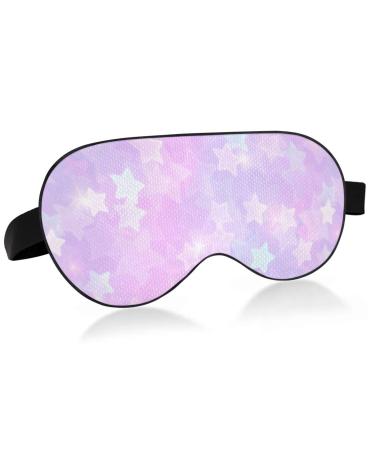 Haskirky Light Blocking Eye Mask Breathable and Adjustable Adult Men and Women Travel on Business Trips Yoga Meditation Light Smooth Comfortable Eye Mask Office Deep Sleep Goodies Stars Bokeh