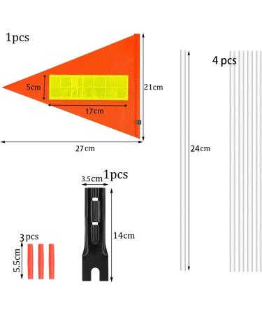 NVTRSD Reflective Bicycle Flag - Safety Flags for Kids | 5-Piece AHR Wheel Flag Set - Child Bicycle Pennants & Trailer Flags - Buy Online on SooperMarket.com