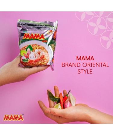 MAMA Tom Yum Shrimp Noodles 60g Pack of 10 - Delicious Thai Flavors Hot & Spicy Noodles w/Shrimp Tom Yum Soup Base No Trans Fat w/Fewer Calories Than Deep Fried Noodles - Buy Online on SooperMarket.com