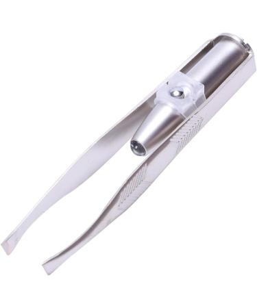 Spactz Stainless Steel Eyelashes Eyebrow Tweezer + LED Light - Buy Online on SooperMarket.com