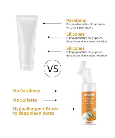 Shop Turmeric Face Wash - Acne Cleanser Kojic Acid Foaming Facial Cleanser for Women | 5.28 FLOZ - Buy Online on SooperMarket.com