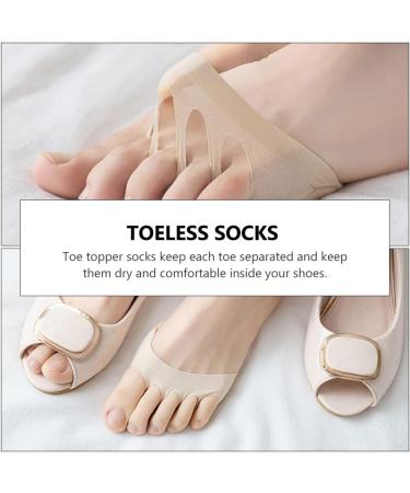 DOITOOL Womens 20 Pairs Cushion Honeycomb Metatarsalgia Socks - Invisible Half Toe Separator Non-Slip Sandals - Buy Online on SooperMarket.com