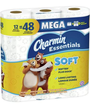 Charmin Essentials Soft Toilet Paper - 12 Mega Rolls (Pack of 1) - Buy Online on SooperMarket.com