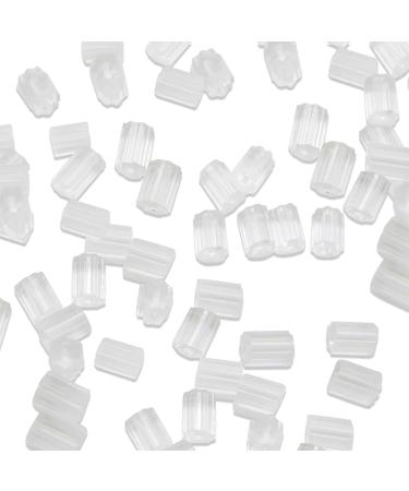 TOAOB 144pcs Clear Plastic Rubber Safety Earring Backs Soft Silicone Ear Nut Stoppers Replacement 2.5x3.5mm for Fish Hooks Earring Post Studs