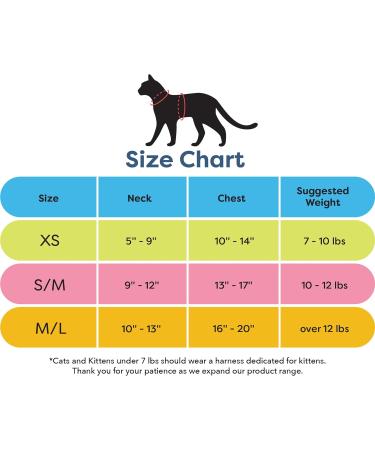 CAT SCHOOL Cat Harness and Leash Set for Outdoor Walks Training and Travel - Secure Soft Comfortable Cat Vest Harness with 10' Long Cat Leash - Easy to Use with Step-by-Step Instructions S/M - Buy Online on SooperMarket.com