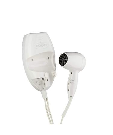 Conair 1600 Watt Wall-Mount Hair Dryer with LED Night Light - White | Compact and Powerful - Buy Online on SooperMarket.com