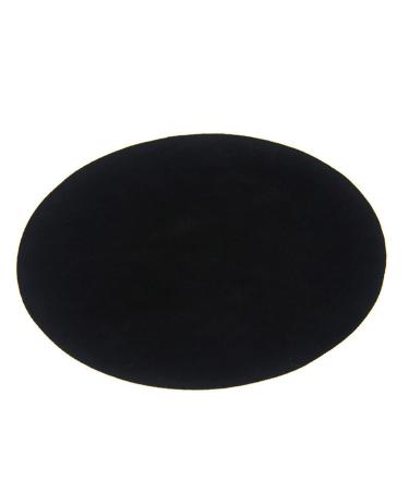 Beaulegan Repair Patches - 4 PCS Elbow Knee Iron-on Velvet Patches, Oval & Black