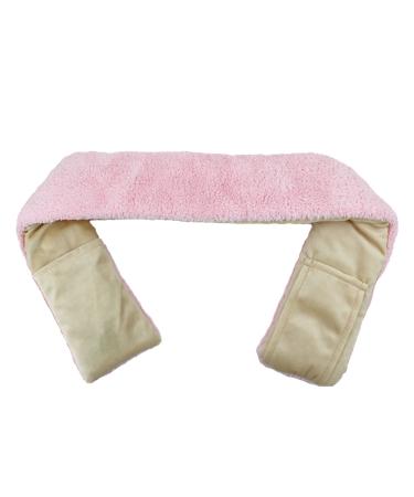 Cypeason 2 PCs heating scarf heating pillows for the neck portable neck heating pillow washable heated scarf soft light and comfortable heated neck warmer 2 PCs pink