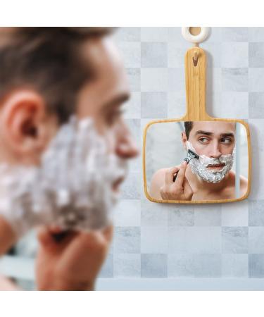 YEAKE Natural Bamboo Hand Mirror - Portable Travel Vanity Mirror for Men & Women - Single-Sided, Medium Size 6.9 x 9.9 - Buy Online on SooperMarket.com