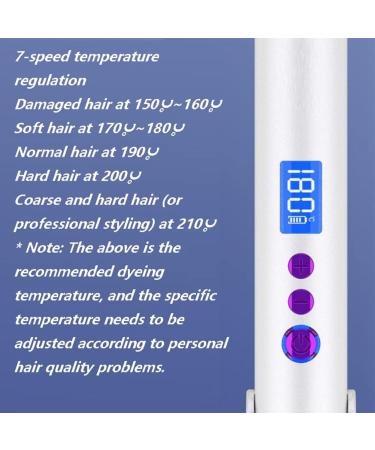 Portable USB Rechargeable Hair Straightener & Curler | Wireless Travel Flat Iron with Power Bank - Buy Online on SooperMarket.com