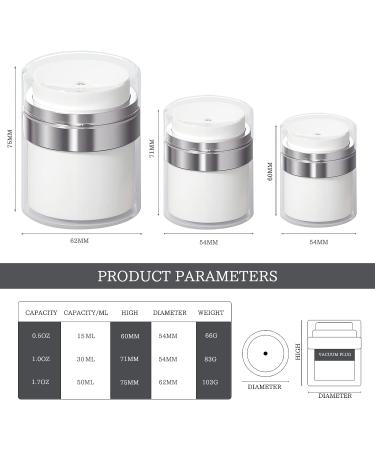 XAOUS Cream Jar Vacuum Bottle - Small Airless Cosmetic Container with Pump, Leak Proof Travel Container for Creams, Gels & Lotions - 0.1 1pcs - Buy Online on SooperMarket.com