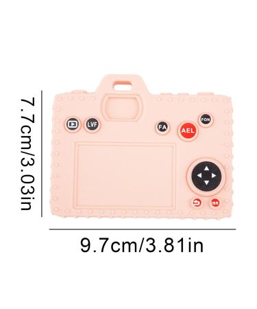 Yajexun Silicone Bite Rings for Toddlers | Chew Toy in Camera Shape - Soft Pink for Boys & Girls (3+ Months) - Buy Online on SooperMarket.com