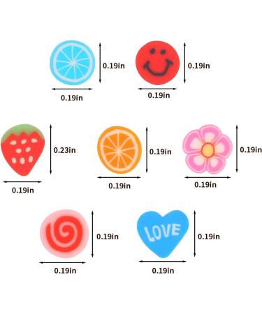 CCINEE Nail Art Slices 3D Assorted Fruit Slices Animal Flower Polymer Clay Slices for Slime Craft 4500PCS 1/5 Inch Style 1 - Buy Online on SooperMarket.com