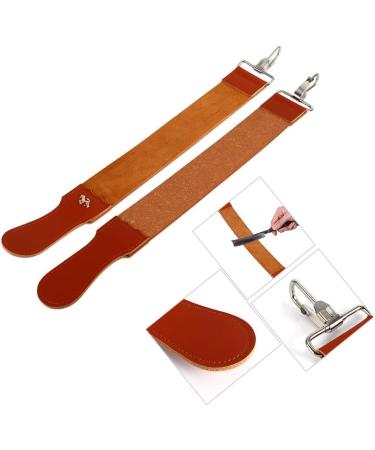 Delaman Double Genuine Leather Razor Strop for Straight Razor and Folding Knife Sharpening - Buy Online on SooperMarket.com
