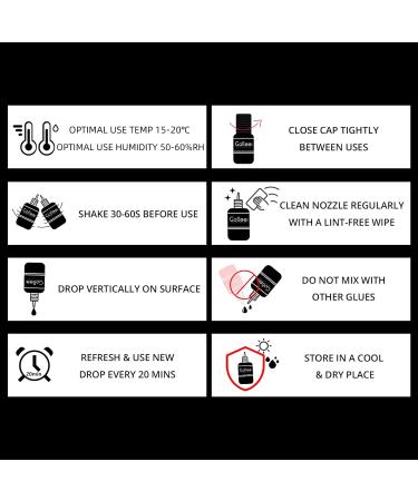 Fast-Drying Eyelash Extension Glue - 0.5 Sec Retention - 8 Week Waterproof Semi-Permanent Black Adhesive - 5ml for Professional Use - Buy Online on SooperMarket.com