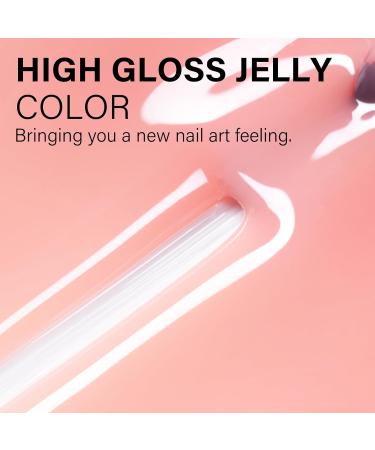 AILLSA Nude Pink Gel Polish - Translucent Jelly UV Gel for French Manicure | Cherry Blossom 0.51 Oz - Shop Internationally - Buy Online on SooperMarket.com