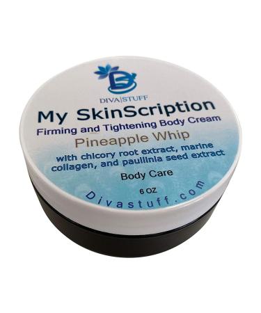 Diva Stuff Firming and Tightening Body Cream. Pineapple Whip Scent With Chicory Root Extract and Marine Collagen 4oz