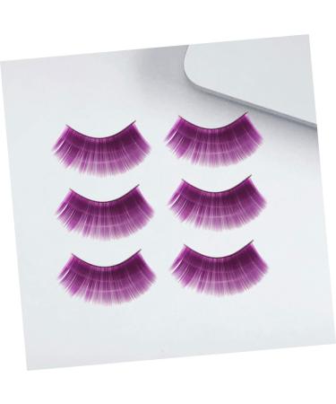 ABOOFAN 9 Pairs False Eyelashes Art Eyelashes Extension Eyelashes Magnetic Full Eye False Lashes Halloween Eyelashes Faux Eyelashes Exaggerative Fake Eyelashes Extend Miss Purple Fluffy - Buy Online on SooperMarket.com