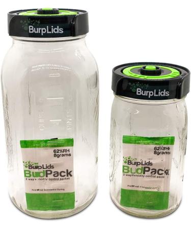 Burp Lids Bud Pack | 62% RH 2-Way Humidity Control | Size 8g | 1 Ounce Flower Protection | 12-Count Resealable Bag - Buy Online on SooperMarket.com