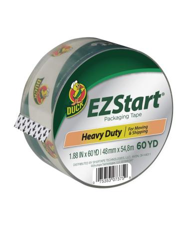 Duck 299002 Brand EZ Start Packaging Tape Clear, 60 Yards/Roll (Single)
