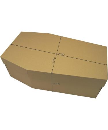 petbye XL Cardboard Animal Coffin Natural - 60 x 36 x 21 cm Pet Coffin for Funeral and Earth Funeral Pet Solid Cardboard Animal Coffin Extra Stable Gr. XL - Buy Online on SooperMarket.com