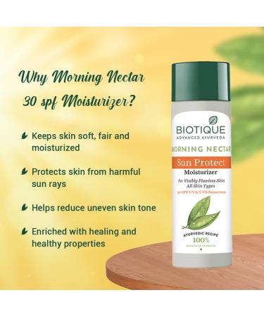 Biotique Morning Nectar Lotion SPF 30 - Lightening & Nourishing UVA/UVB Protection - Buy Online Internationally - Buy Online on SooperMarket.com