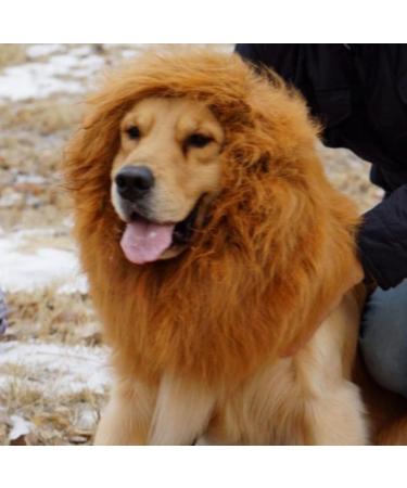 Lion Mane For Dog Lion Mane Costume For Dog Lion Mane For Dogs Large Dog Lion Mane Black Realistic Lion Mane Wig For Head Circumference 6/11/14.5inch (coffee M-11inch) M-11inch coffee - Buy Online on SooperMarket.com