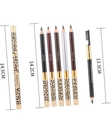 PLAFOPE 4 Pcs Eyebrow Pencil Brush Microblading Eyebrow Pen Double Tip Eyebrow Pencil Pigment Brown - Buy Online on SooperMarket.com