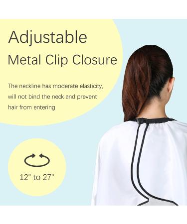 Professional Barber Cape with Adjustable Metal Clip - 55 x 63 inches (White) | Iusmnur Hair Salon Cape for Stylists - Buy Online on SooperMarket.com