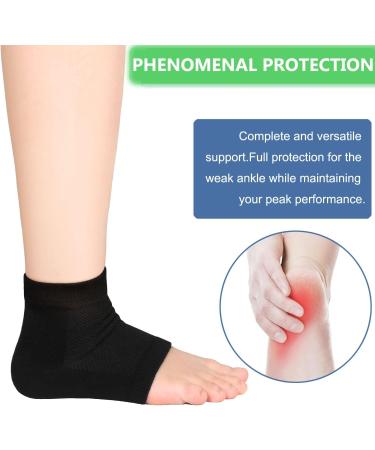 2 Pairs Moisturizing Gel Heel Socks Soft Ventilate Gel Heel Socks Open Toe Socks for Dry Hard Cracked Skin Moisturizing Day Night Care Skin (Black and Pink) 2p Black_pink - Buy Online on SooperMarket.com
