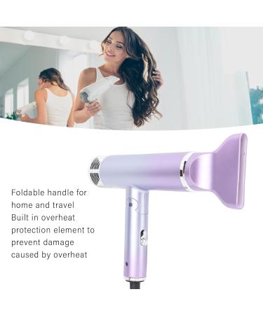 Folding Hair Dryer 1200W with Overheat Negative Ion Hair Care Fast Drying Gradient Color Healthier for Travel Salon Barber Shop - Buy Online on SooperMarket.com