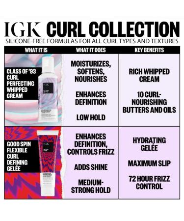 IGK CLASS OF 93 Curl Perfecting Whipped Cream - 5.5 Oz | Vegan & Cruelty-Free - Buy Online on SooperMarket.com