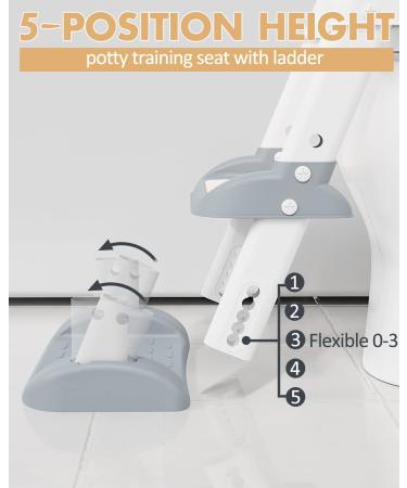 NAPEI Potty Training seat with Step Stool Ladder Potty Training Toilet for Kids Boys Girls Toddlers-Comfortable Safe Potty Seat Potty Chair with Anti-Slip Pads Ladder Splash Guard and Safety Handles - Buy Online on SooperMarket.com