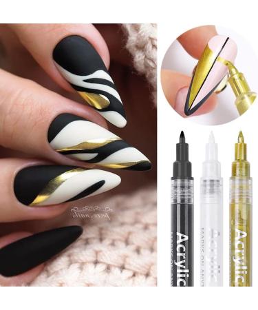 3 in 1 One Step Nail Polish Pen Nail Polish Pen One Step Nail Gel Pen-No Base and Top Coat Needed Nail Gel Painting Varnish Pen Nail Art Manicure Pen Nail Art Tools for DIY Nail Art Salon at Home 02 - Buy Online on SooperMarket.com