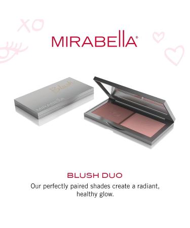 Mirabella Beauty Blush Duo in Sugar/Babydoll - Mineral Pressed Powder for Cheeks - Buy Online on SooperMarket.com