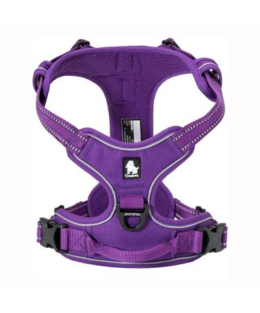TrueLove Dog Harness TLH5651 No-pull Reflective Stitching Ensure Night Visibility Outdoor Adventure Big Dog Harness Perfect Match Puppy Vest Now Available (Purple M) Purple M