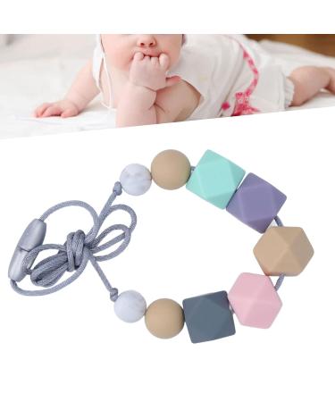 Baby Teething Chew - Safe Silicone Teether Necklace - Vibrant Colors - Portable - Type 3 - Buy Online on SooperMarket.com
