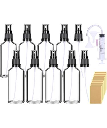 Spray bottle of glass small 8 pieces 100ml Transparent spray bottle empty perfume atmosphere of screens mini spray bottles for filling.