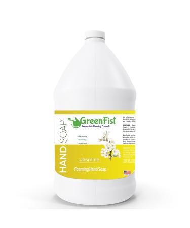GreenFist Foaming Hand Soap Refills Jasmine Scent Jug Foam Refill Made in USA  128 ounce (1 Gallon)