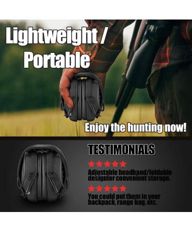 ZOHAN EM054 Electronic Ear Protection: Shooting Range Ear Muffs - Black (2 Pack) - Buy Online on SooperMarket.com
