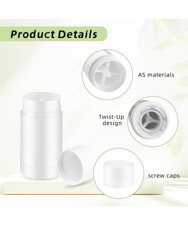 10 Pcs Empty Deodorant Containers Bottom Fill Deodorant Bottles Refillable DIY Deodorant Tubes Lip Balm Tubes (white 15ml/0.5oz) 15ml/0.5oz white - Buy Online on SooperMarket.com
