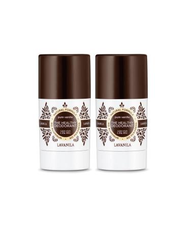 Lavanila Pure Vanilla Aluminum-Free Mini Deodorant 2-Pack - The Healthy Deodorant for Men & Women Solid Stick (0.9 Ounce Each) Natural Vegan Pure Vanilla 0.9 Ounce (Pack of 2) - Buy Online on SooperMarket.com