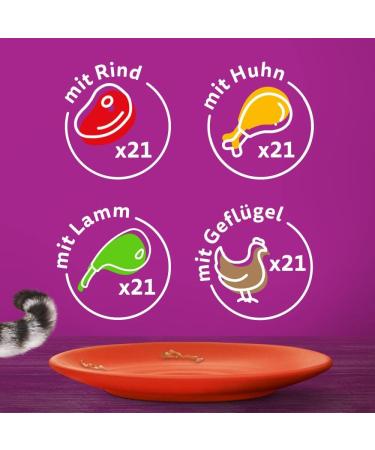 Whiskas 1+ Classic Selection in Sauce - 84x85g High-Quality Wet Food for Adult Cats - Large Pack - Buy Online on SooperMarket.com