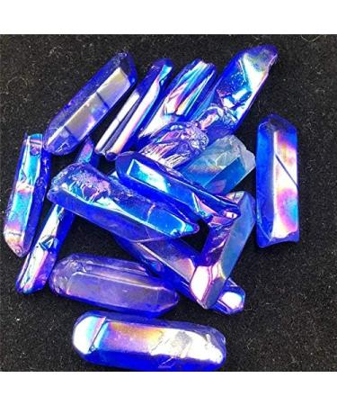 100g Blue Aura Titanium Crystal Coated Strip Quartz Rough Violet Crystal Stone Strip for Decoration - Buy Online on SooperMarket.com