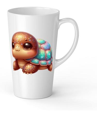 White Ceramic Baby Turtle Mug - Large 483 ml Perfect for Hot Chocolate or Milk Fun and Easy to Use - Buy Online on SooperMarket.com