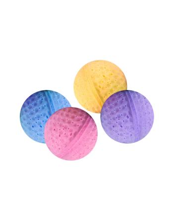 Karlie Cat Toy 4 Sponge Balls Diameter-4 cm Assorted Colours Sponge Balls 4-Piece