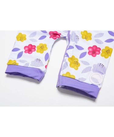 BONVERANO Baby Girls Swimsuit UPF 50+ Sun Protection Purple Flower 2-3 Years - Buy Online on SooperMarket.com