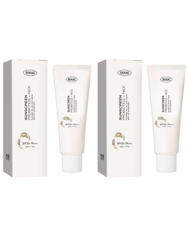 ADERN Korean Sunscreen Spf 50 Face | Spf 50 Face Moisturiser | Rice Probiotic Sunscreen | Moisturizing Sunblock | SPF 50+ Sunscreen with Rice Extracts | UVA & UVB Protetion Suncream for Body and Face